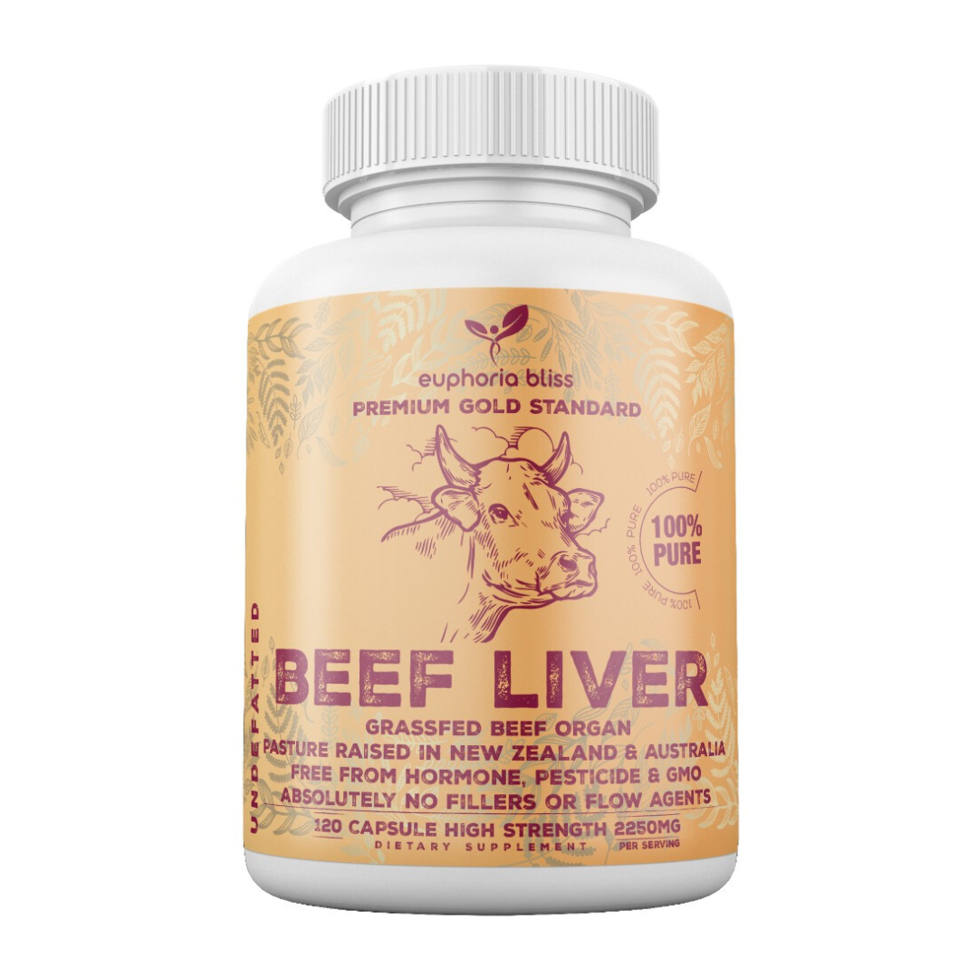 Grass Fed Desiccated Beef Liver Capsules 2250mg